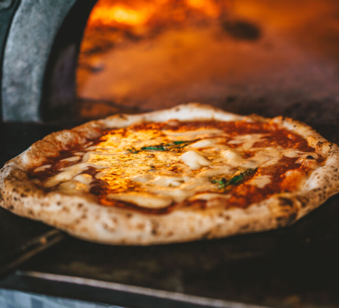 Pizza Margherita in Oven